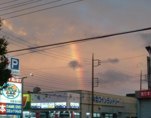 夕焼け＆虹